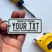 Personalised Plate Key Ring