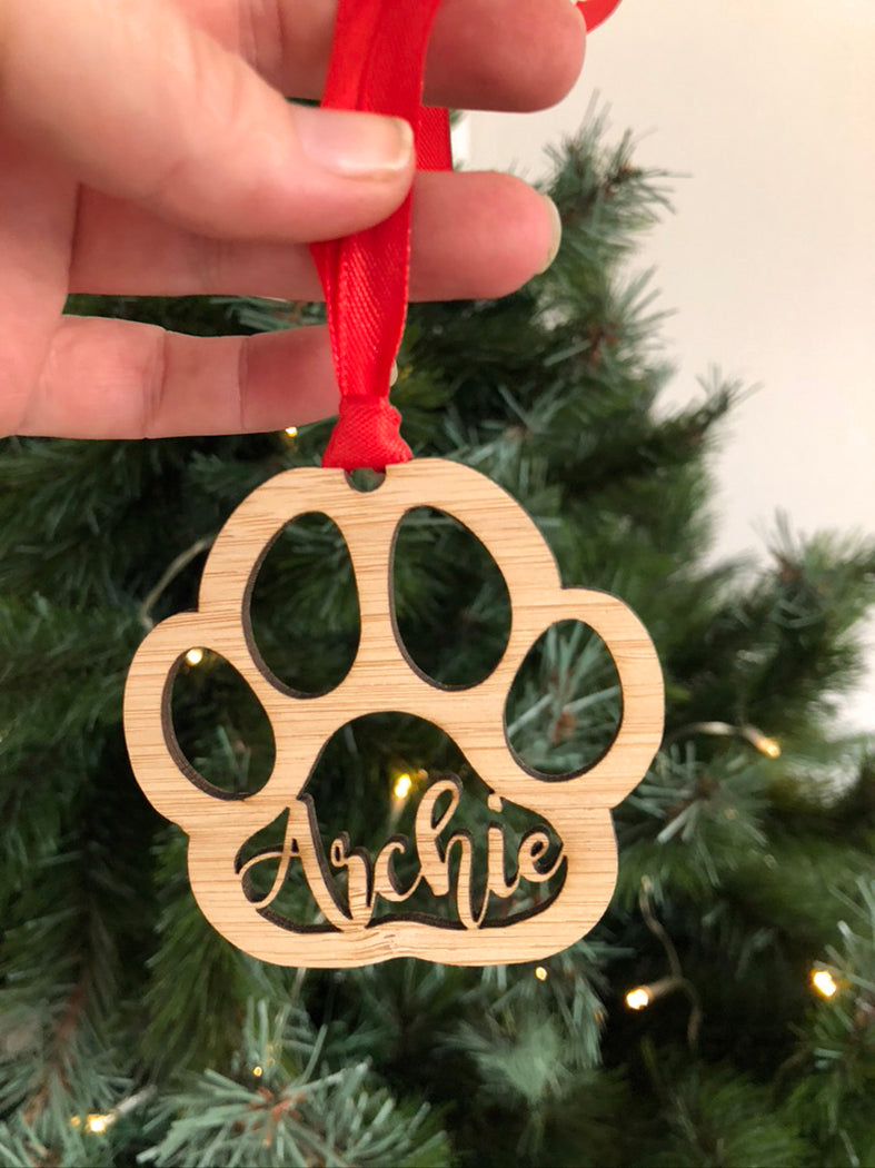 Personalised Pet Paw Decoration