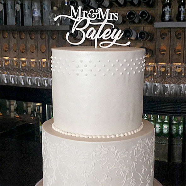 Mr & Mrs Name Cake Topper