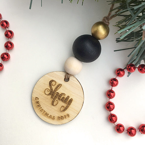 Beaded Drop Name Decoration