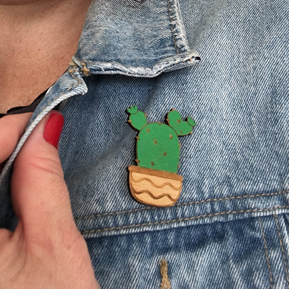 Prickly Pear Cactus Badge