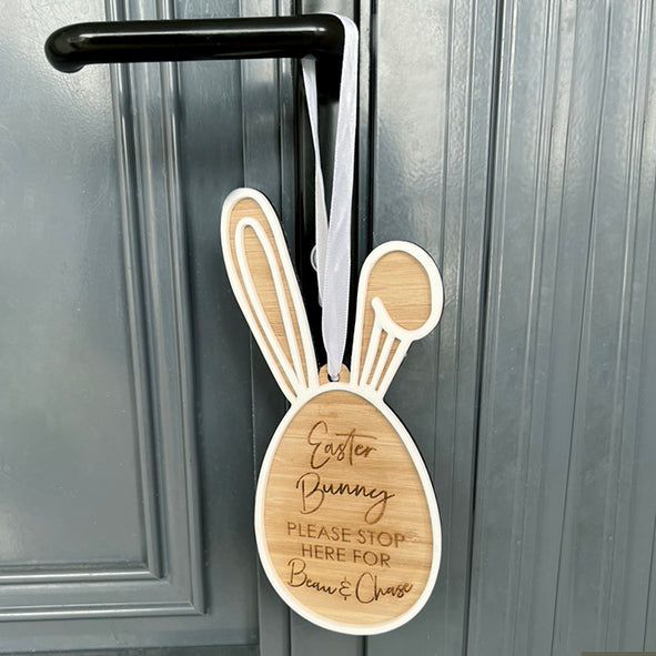 Stop Here Personalised Door Hanger
