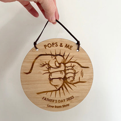 Dad and Me Pow Father's Day Plaque