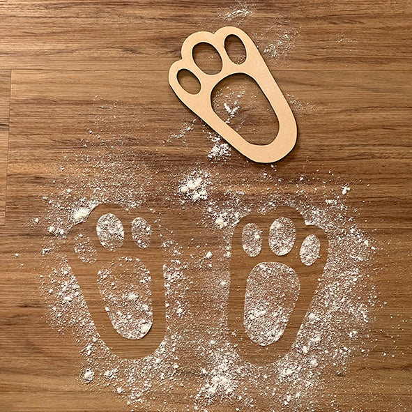 Easter Bunny Footprint Template