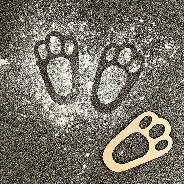 Easter Bunny Footprint Template