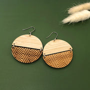 Herringbone Split Dangly Earrings