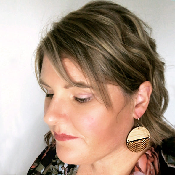 Herringbone Split Dangly Earrings