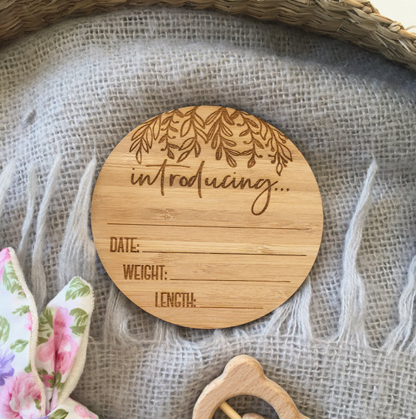 Introducing Branch Birth Announcement Disc