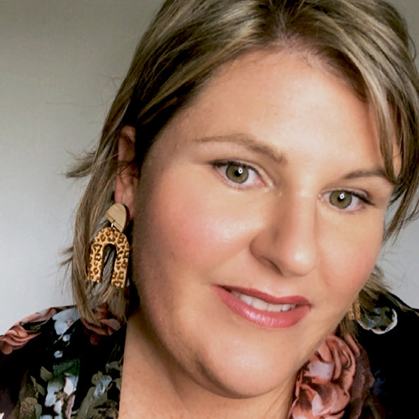 Leopard Rainbow Dangly Earrings