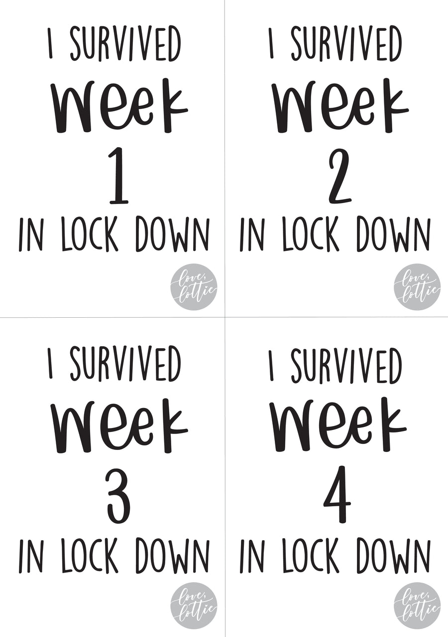 FREE Downloadable Lock Down Milestone Cards
