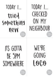 FREE Downloadable Lock Down Milestone Cards