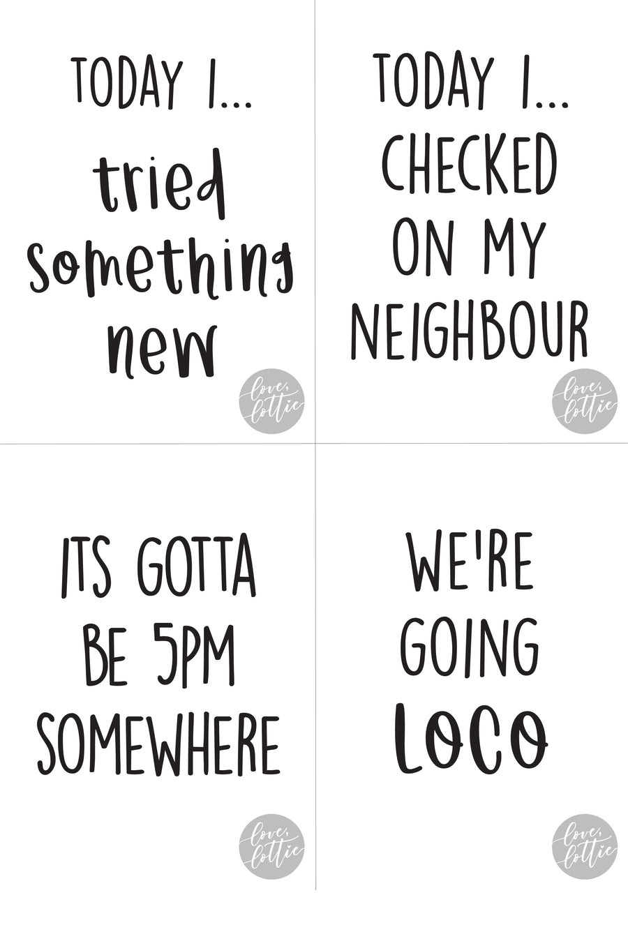 FREE Downloadable Lock Down Milestone Cards