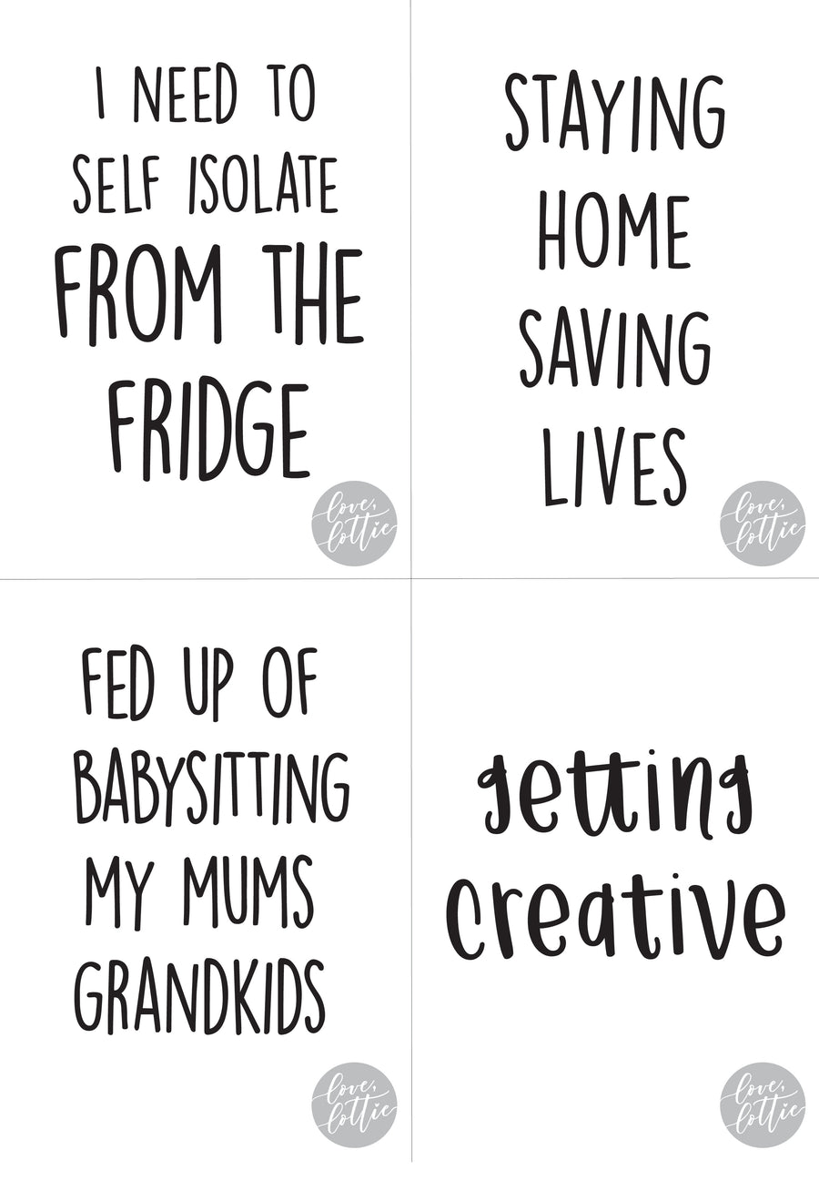 FREE Downloadable Lock Down Milestone Cards