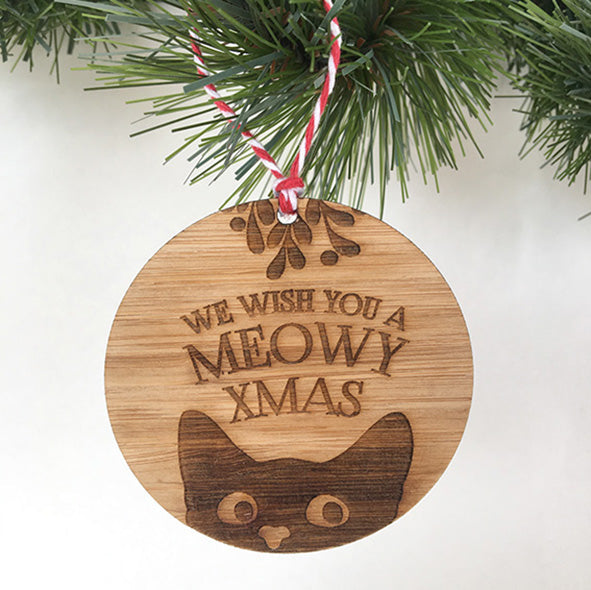 Peeping Meowy Christmas Decoration