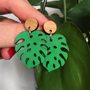 Monstera Dangly Earrings