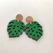 Monstera Dangly Earrings