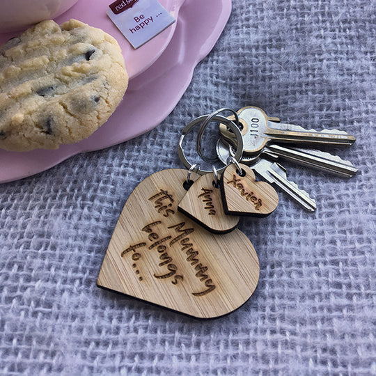 Belongs to Heart Key Ring