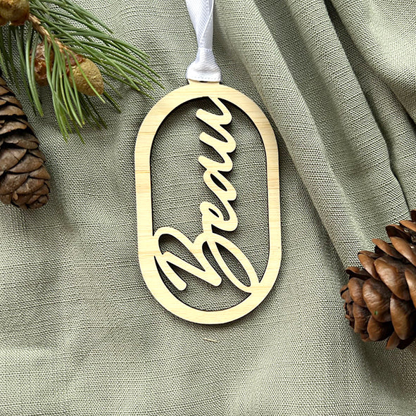 Oval Script Decoration