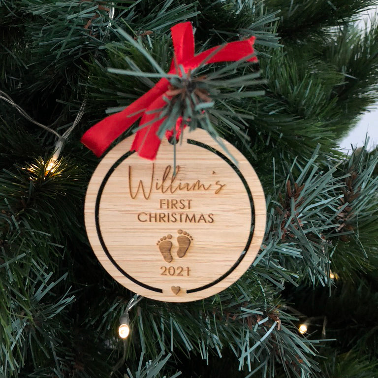 Baby's 1st Christmas Footprint Decoration