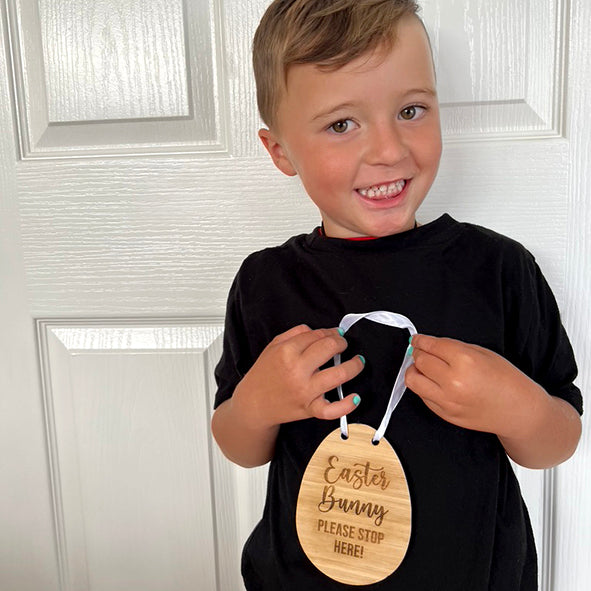 Stop Here Simple Door Hanger