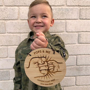 Dad and Me Pow Father's Day Plaque