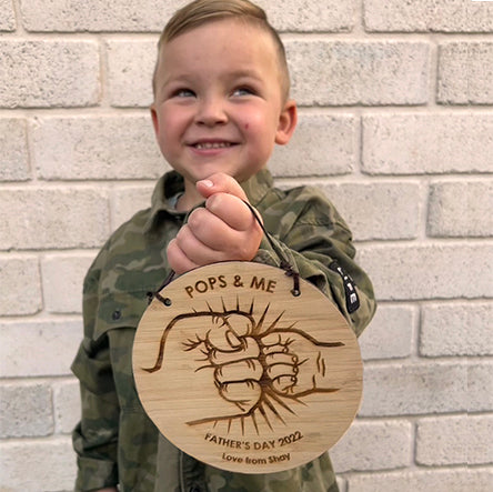 Dad and Me Pow Father's Day Plaque