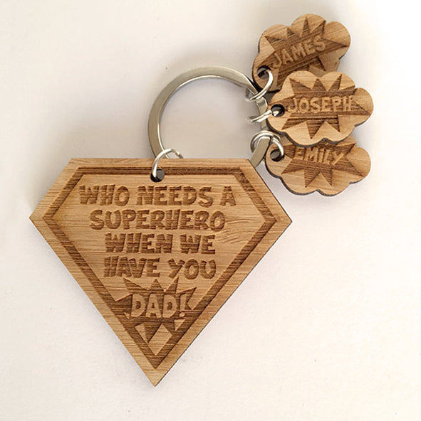 Super Dad Key Ring