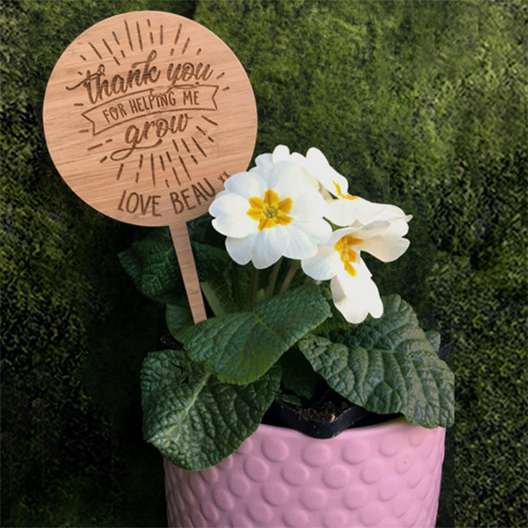 Thanks For Helping Me Grow Plant Stake