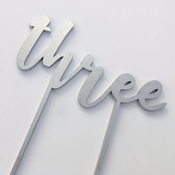 Text Number Cake Topper