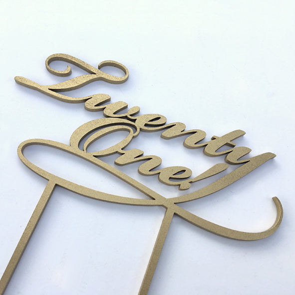 21st Cake Topper
