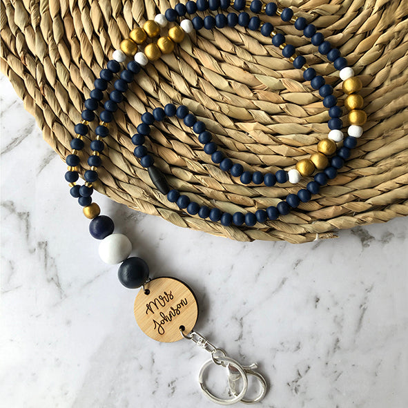 Personalised Beaded Lanyard