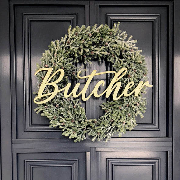 Personalised Festive Wreath Name